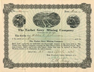 Tarbet Grey Mining Co. - Stock Certificate